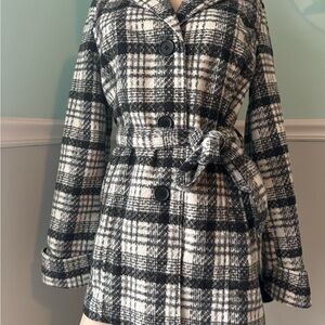 Plaid Button-Up Coat